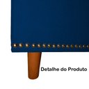 Ver imagem 7 de Kit Cabeceira e Calçadeira com Baú 160 Cm Queen Casal Diana Suede Azul Marinho - Fina Mobília