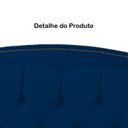 Ver imagem 4 de Kit Cabeceira e Calçadeira com Baú 160 Cm Queen Casal Diana Suede Azul Marinho - Fina Mobília