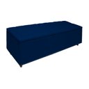 Ver imagem 5 de Kit Cabeceira e Calçadeira com Baú 160 Cm Queen Casal Diana Suede Azul Marinho - Fina Mobília