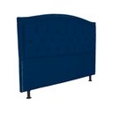 Ver imagem 3 de Kit Cabeceira e Calçadeira com Baú 160 Cm Queen Casal Diana Suede Azul Marinho - Fina Mobília