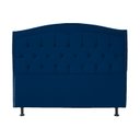 Ver imagem 2 de Kit Cabeceira e Calçadeira com Baú 160 Cm Queen Casal Diana Suede Azul Marinho - Fina Mobília