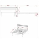 Ver imagem 5 de Cama De Casal Para Colchão 138 X 188Cm Multimóveis Vcr35013 Amêndoa/Branco Amêndoa/Branco