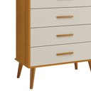 Ver imagem 3 de Comoda Gaveteiro Infantil Isis 4 Gavetas Areia Fosco/ Savana Pés Retrô P/ Quarto de Bebê - Reller