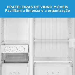 Geladeira Side By Side 511l Inverter Cor Inox Conectada Midea Md-rs710fgd461 - 127v - 10