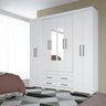 Guarda-roupa Casal 8 Portas 4 Gavetas Branco - 4