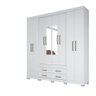 Guarda-roupa Casal 8 Portas 4 Gavetas Branco - 1