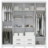 Guarda-roupa Casal 8 Portas 4 Gavetas Branco - 3
