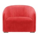 Ver imagem 2 de Poltrona Decorativa Estofada Recepção Julia Suede Vermelho - Lm Decor
