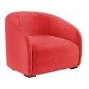 Ver imagem 1 de Poltrona Decorativa Estofada Recepção Julia Suede Vermelho - Lm Decor