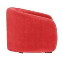 Ver imagem 3 de Poltrona Decorativa Estofada Recepção Julia Suede Vermelho - Lm Decor