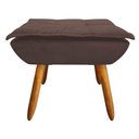 Ver mais imagens de Kit 02 Poltronas Opala com 01 Puff Opala Suede Marrom