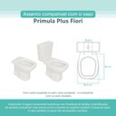 Ver imagem 3 de Assento Sanitário Tampa de Vaso Branco Mdf Laqueado Primula Plus para Bacia Fiori