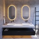 Ver imagem 4 de Espelho Oval Orgânico Led Iluminado 75x50cm Touch Screen - Led Quente 3000k