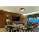 Ver imagem 2 de Luminária Decorativa Madeira Plafon Pipa 30cm:Pau Ferro