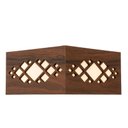 Ver mais imagens de Luminária Decorativa Madeira Plafon Pipa 30cm:Pau Ferro