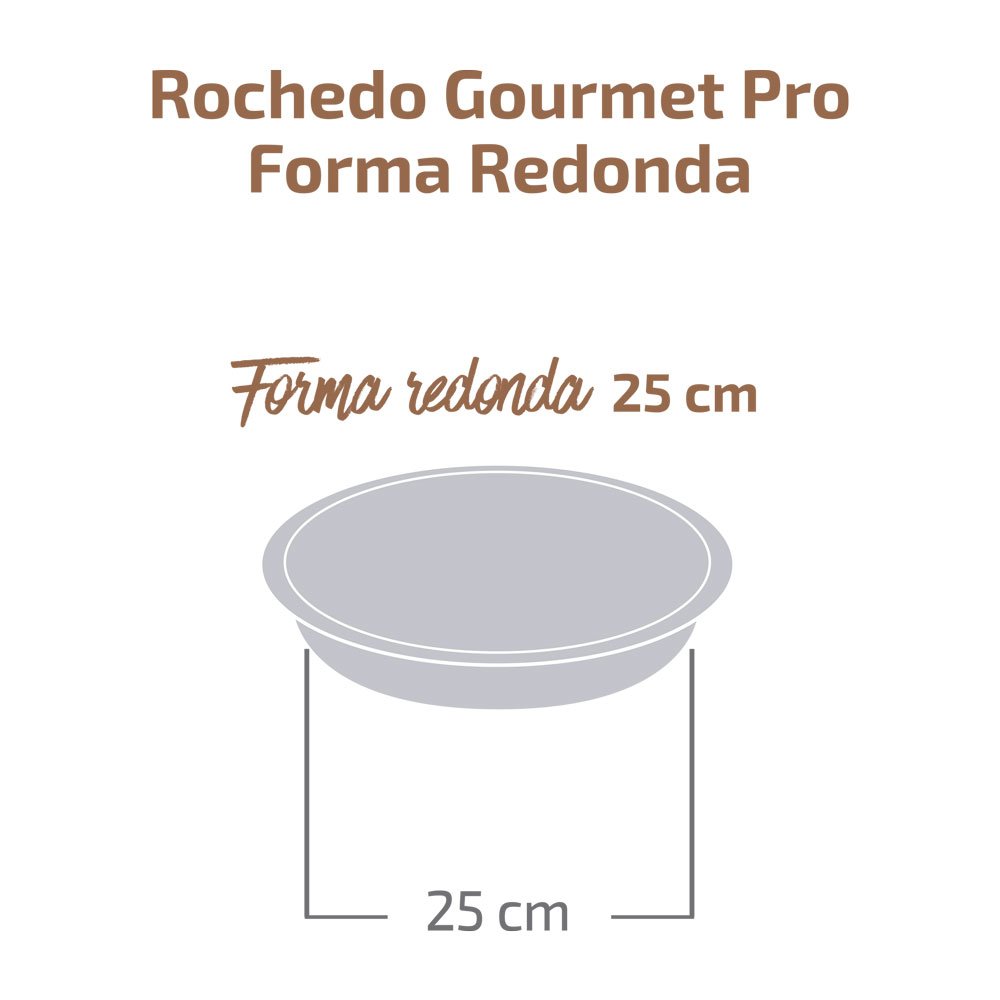 Forma Redonda Gourmet Pro 25,5Cm Rochedo Cobre - 7