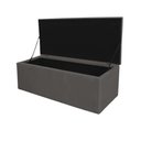 Ver imagem 6 de Kit Cabeceira + Calçadeira Baú Espanha 100cm Solteiro para Cama Box Corino Cinza - Gat Magazine