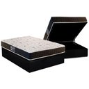 Ver imagem 1 de Cama Box Baú Casal: Colchão Ortopédico Anjos D28 / AG65 Pantanal + Base CRC Suede Black(138x188)