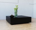 Ver imagem 2 de Mesa de Centro 60x60cm Quadrada MDF Preto Fosco Laqueado Sala Casa Nova Decoração Aura