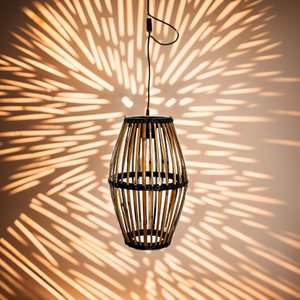 Luminária Artesanal de Casca de Bambu 80cm Nc Caieiras