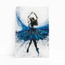 Ver imagem 1 de Mulher Vestido Azul Arte Abstrato Quadro Canvas 100x70cm