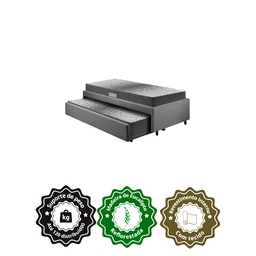 Bicama Box Solteiro 88x188 Suede com Dois Colchões de Espuma Dual Firm Ecoflex - 5