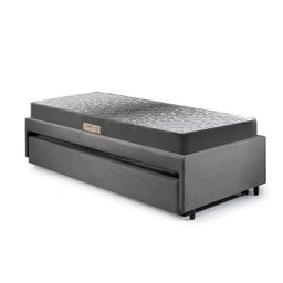 Bicama Box Solteiro 88x188 Suede com Dois Colchões de Espuma Dual Firm Ecoflex - 10