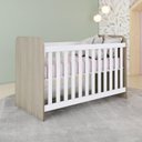 Ver imagem 1 de Berço Mini Cama 3 em 1 com Regulagem de Altura Rústico/Branco Sonho Encantado