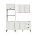 Ver imagem 2 de Cozinha Modulada Aurora 190cm Conjunto Clássico Provençal Cor:branco
