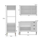 Ver imagem 4 de Cozinha Modulada Aurora 190cm Conjunto Clássico Provençal Cor:branco