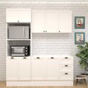 Ver imagem 1 de Cozinha Modulada Aurora 190cm Conjunto Clássico Provençal Cor:branco