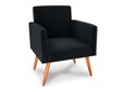 Ver imagem 2 de Poltrona Decorativa Dallas Veludo Preto E451 - Matrix