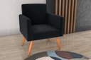 Ver imagem 1 de Poltrona Decorativa Dallas Veludo Preto E451 - Matrix