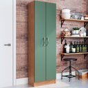 Ver imagem 1 de Armário Multiuso Milano 2 Portas 5 Prateleiras Freijó/Oliva - Irm Móveis