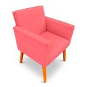 Ver imagem 6 de Kit 2 Poltrona Cadeira para Sala Confortável e Minimalista Paris em Suede