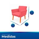 Ver imagem 7 de Kit 2 Poltrona Cadeira para Sala Confortável e Minimalista Paris em Suede