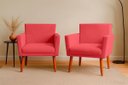 Ver imagem 2 de Kit 2 Poltrona Cadeira para Sala Confortável e Minimalista Paris em Suede