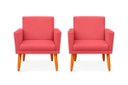 Ver imagem 1 de Kit 2 Poltrona Cadeira para Sala Confortável e Minimalista Paris em Suede