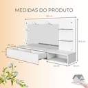 Ver imagem 3 de Camarim Suspenso Ludmilla 4 Pontos de Luz 1 Gaveta Parede Quarto Branco