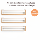 Ver imagem 3 de Kit 3 Prateleiras Infantil MDF + Suportes, Buchas e Parafusos | Fácil Instalação | Quarto Infantil D