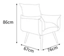 Ver imagem 4 de Kit 2 Poltronas Decorativas Opala Pés Palito Suede Cinza - Tenda House