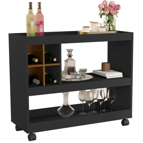 Aparador Bar 4050 Jb Bechara:preto/nature