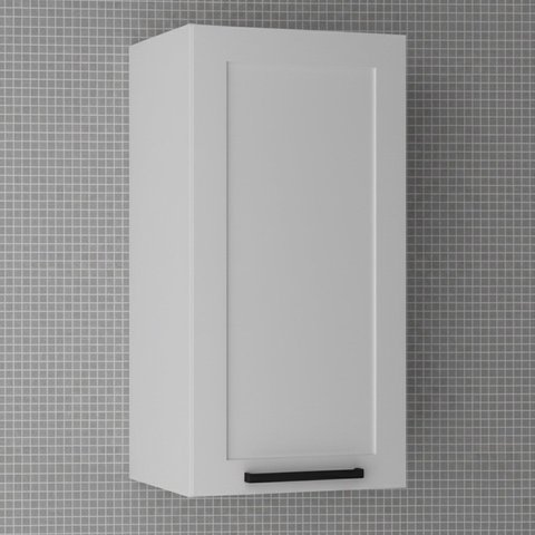 Armário Aéreo 1 Portas Americana Almofada 40cm TM1310 MDF Grazi Branco