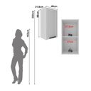 Ver imagem 4 de Armário Aéreo 1 Portas Americana Almofada 40cm TM1310 MDF Grazi Branco
