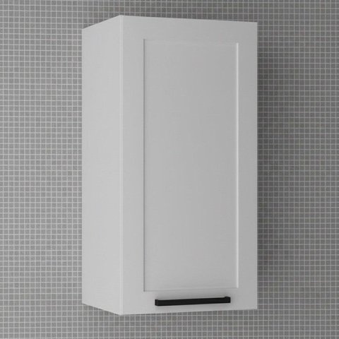 Armário Aéreo 1 Portas Americana Almofada 40cm TM1315 MDF Grazi Branco