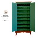 Ver imagem 3 de Adega de Vinho 2 Portas e Pés Luiz Xv 2073 Florença - Verde Kalle
