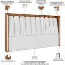 Ver imagem 4 de Cabeceira Cama Box King Estofada com LED 195cm Moan P05 Couríssimo Whisky Bouclê Cru - Lyam Decor