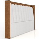 Ver imagem 6 de Cabeceira Cama Box King Estofada com LED 195cm Moan P05 Couríssimo Whisky Bouclê Cru - Lyam Decor
