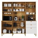 Ver imagem 2 de Armário de Cozinha Onix 10 Portas 3 Gavetas MDF-MDP 200cm Valdemóveis