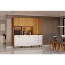 Ver imagem 3 de Armário de Cozinha Onix 10 Portas 3 Gavetas MDF-MDP 200cm Valdemóveis